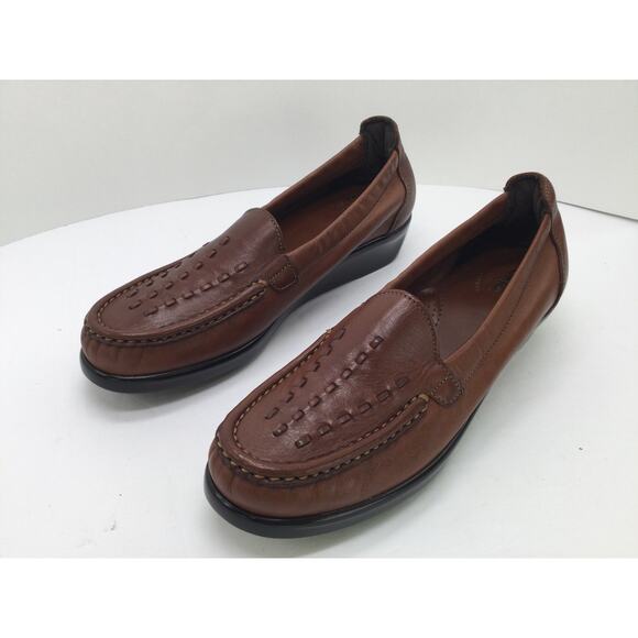 SAS Weave Loafer Chestnut Brown Womens 6.5N Comfort Shoe New - Picture 7 of 11